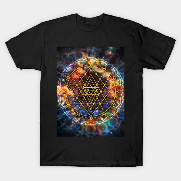 Colorful Sri yantra Mandala T-Shirt by MCAshe spiritual art 